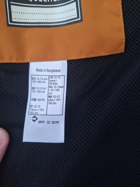 Prechodná bunda, decathlon,158