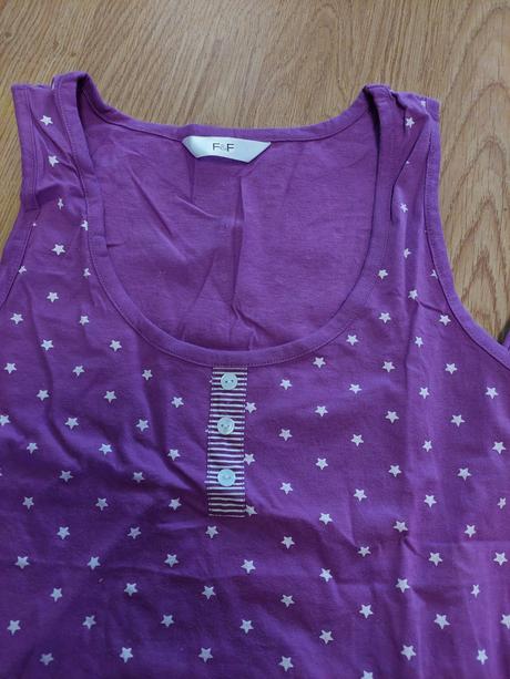 Fialove bavlnene pyzamo, f&f,xl