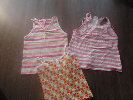 3x tričko bez rukávov, 110