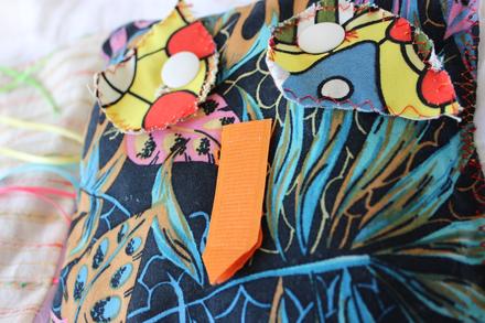 Mäkká látková "kniha" handmade,