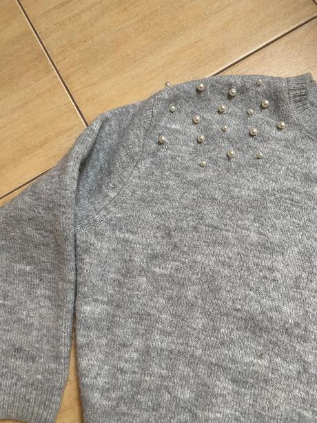 Sveter s koralikmi, h&m,146