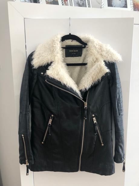 Kožená bunda river island uk8, river island,s