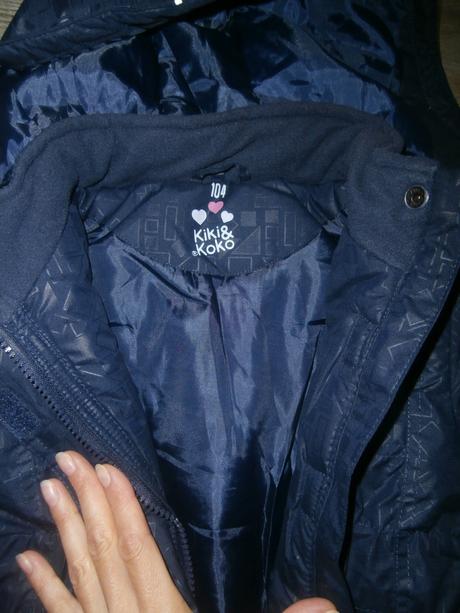 Zimná bunda - vetrovka, matná tmavomodrá, kiki&koko,104