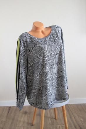 Čierno biely viskózový top, xxl, nkd,xxl