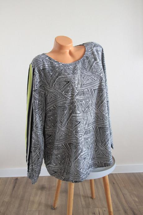 Čierno biely viskózový top, xxl, nkd,xxl