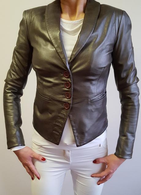 Kožená bunda ashley brooke, s