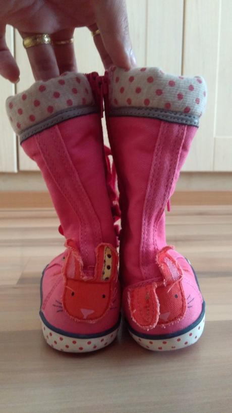 Ružové vysoké tenisky, uk7, vnút.dĺžka 16cm, next,25