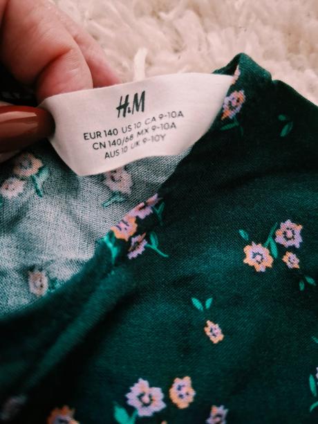 Kvietkovane šaty, h&m,140