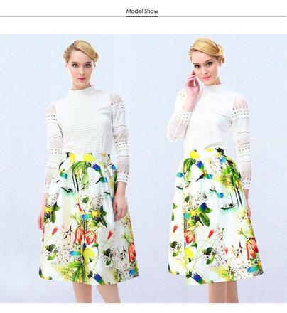 Graffiti midi vintage floral sukna xs/s/m, m / s / xs