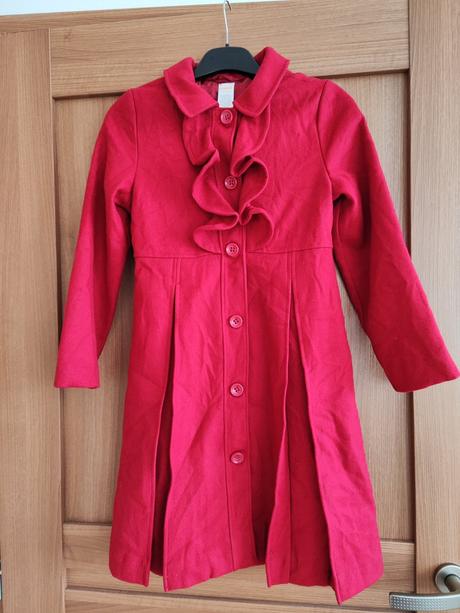 Vlnený dievčenský kabát, gymboree,128