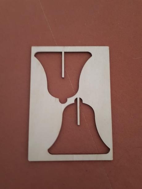 Dreveny zvoncek skladacka dekoracia, 