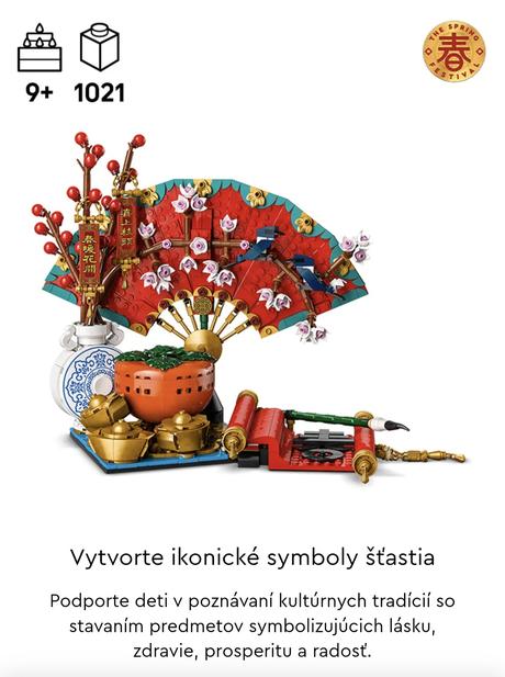 Lego čínske symboly šťastia,