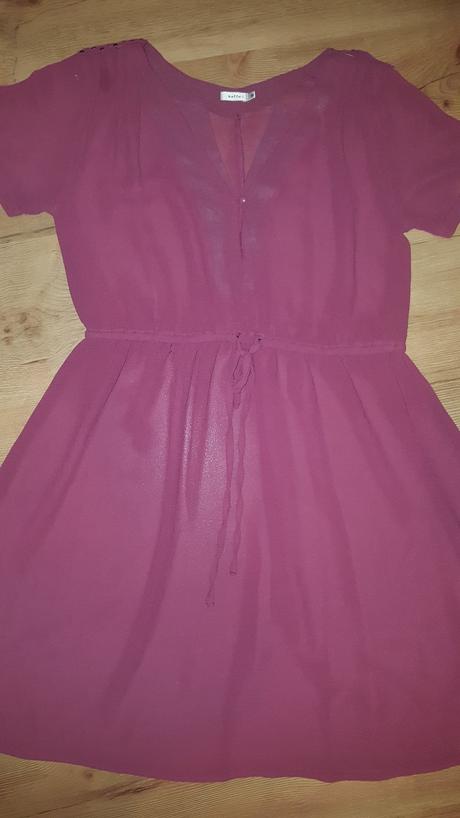 Ružové priehladne saty kaffe, 38