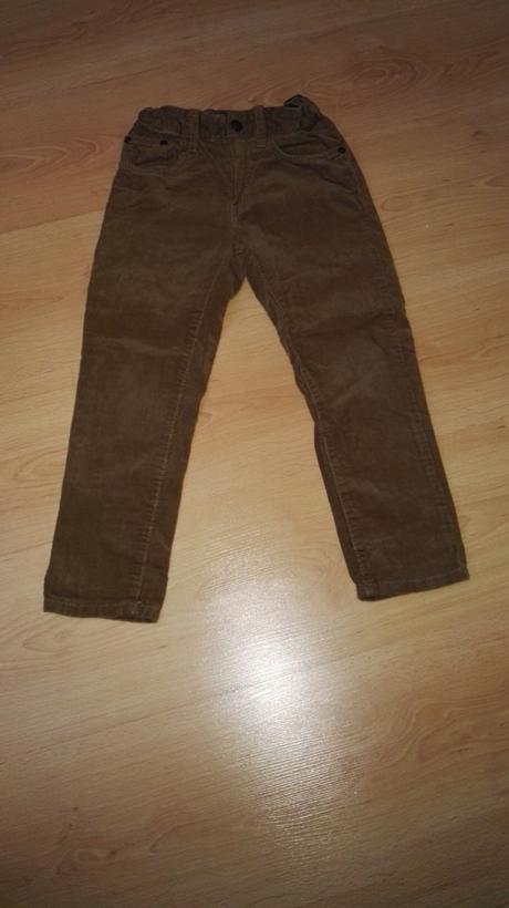 Menčestrové nohavice, h&m,110