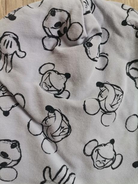 Bledomodrá čiapka mickey, h&m,62