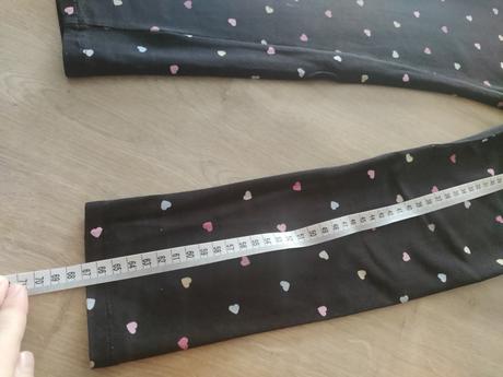 Srdiečkové legínky 122/128, h&m,122