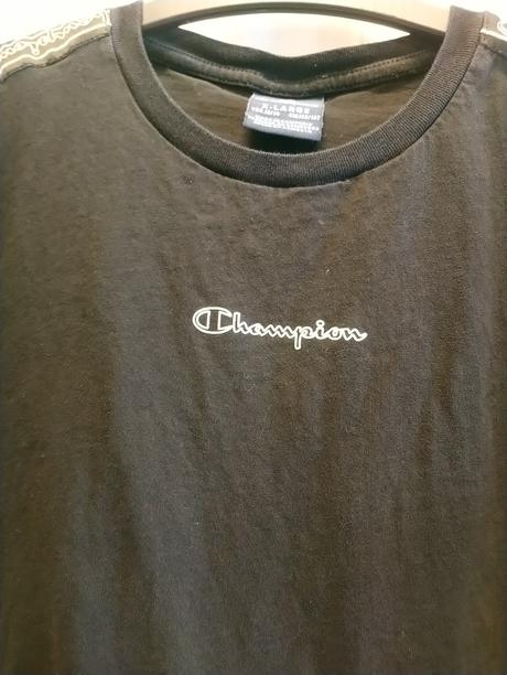 Chlapčenské čierne tričko s motívom, champion, 164, champion,164