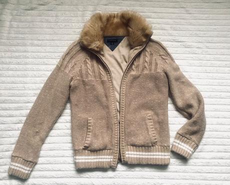 Tommy hilfiger hrubý podšity sveter /bunda, tommy hilfiger,l