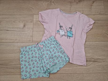 Pyzamo krátke 134/140 jahodky, pepperts,134