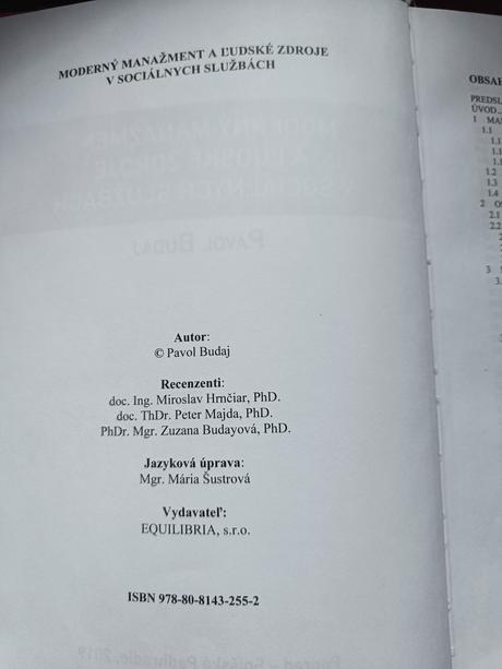 Moderný manažment a ľudské zdroje v soc. službách, 