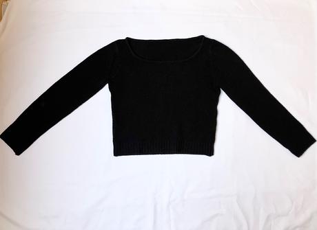 Dámsky čierny svetrík, s