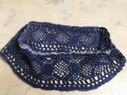 Háčkovaný bavlnený pás,