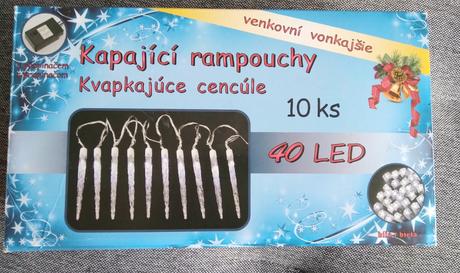 Kvapkajúce cencúle reťaz girlanda ako nové svetlo, 