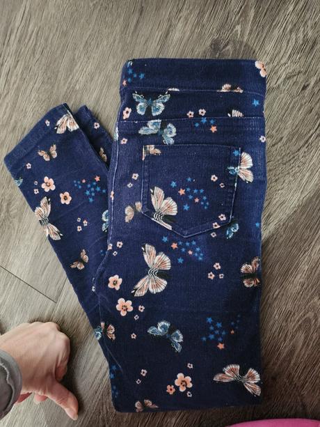 Menčestrové nohavice, denim,116