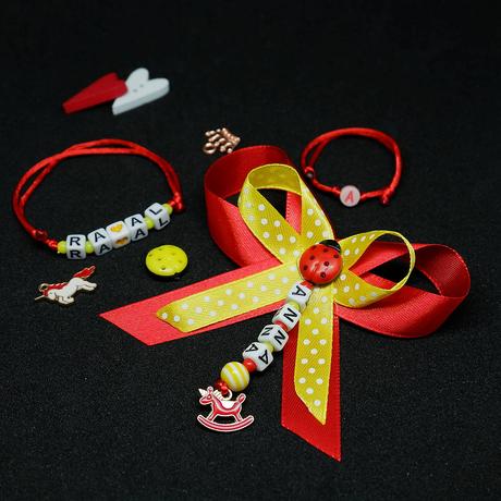 Mašlička s náramkami - sada proti urieknutiu, 