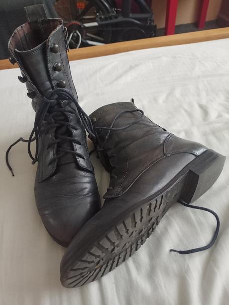 Čižmy kožené tmavomodré 39, 39