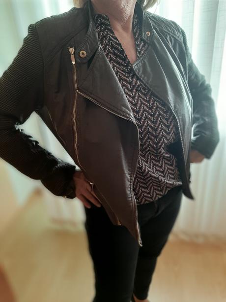 Dámska koženková bunda, xl