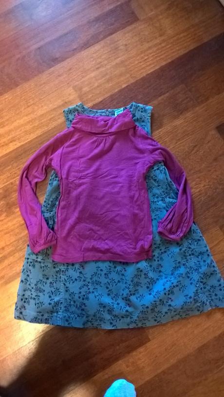 Podšité menčestrové šatičky s roláčikom, c&a,122