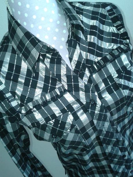 Čierno-sivá blúzka veľ. 36/38, s