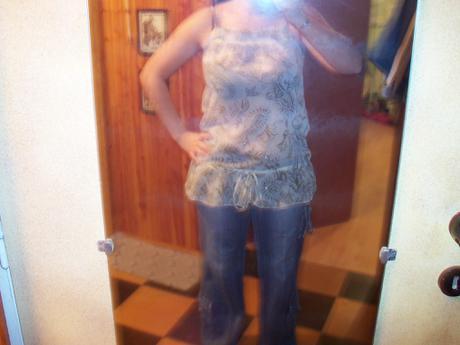 Mierne priesvitný top na leto, m