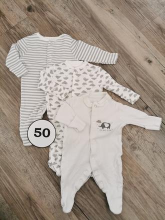 Biele, sivé dlhorukávové dupačky primark, primark,50