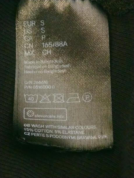 Dámsky čierny elastický top, h&m, xs, h&m,xs