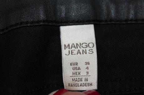 Koženkové nohavice mango v. 36, mango,36