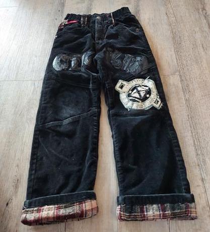 Menčestrové zateplené nohavice, 128