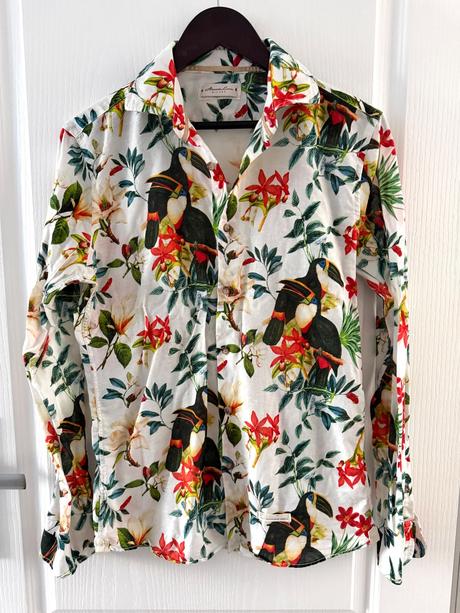 Luxusná lanová  košeľa alessandro lamura milano, m