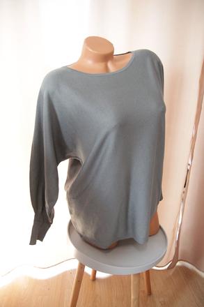 Zelený oversize sveter, l, l