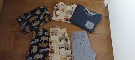 Balík pyžamiek h&m a zara 122/128, h&m,122