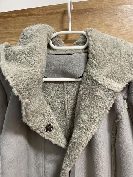 Sivý kabát brusená koža, yessica,m