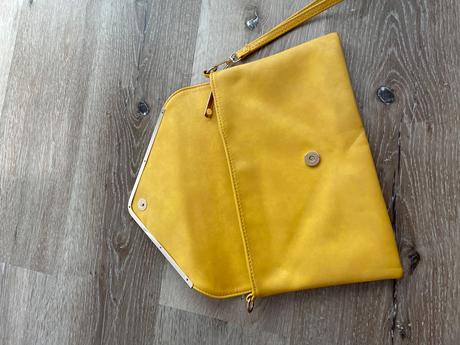 Žltá listová kabelka, zara