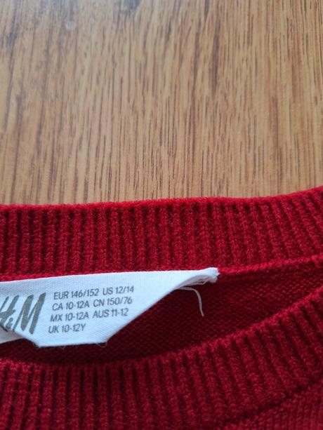 Vianočný pulóver 146/152, h&m,146