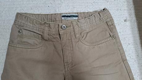 Hnedé krátke nohavice na štýl riflových, c&a,140