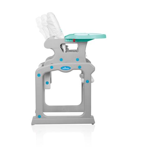 Baby design candy jedálenská stolička tyrkys, baby design