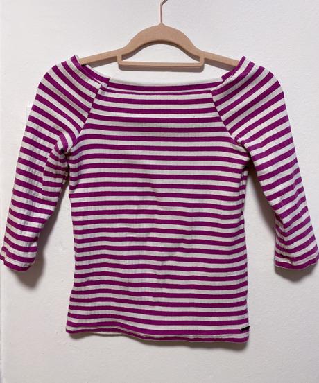 Tricko s ruzovymi pasikmi, s