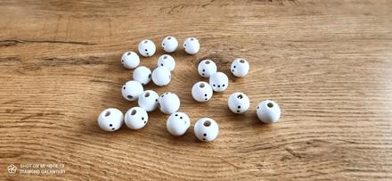 Korálka drevená - snehuliakove bruško - 16 mm, 