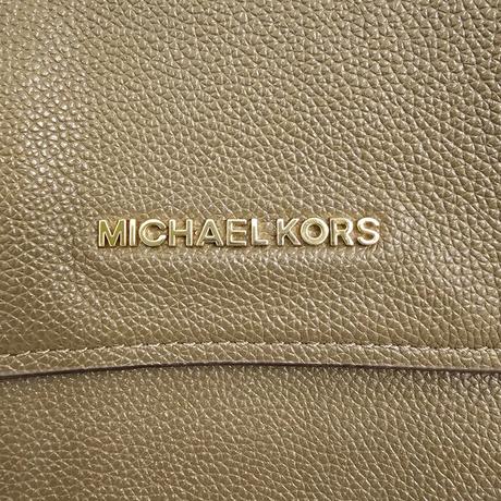 Kožený ruksak, batoh michael kors hayes khaki, michael kors