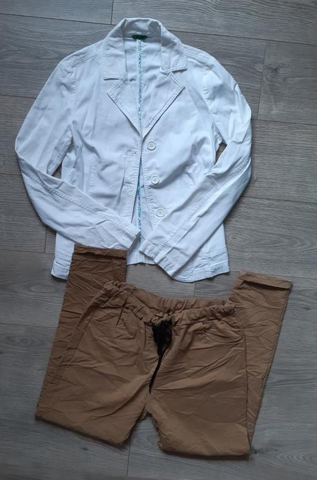 Biele sako, benetton,s